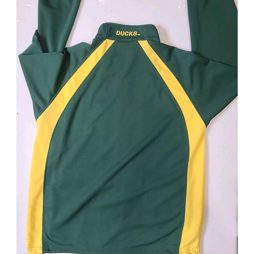 Oregon Ducks Colosseum Performance Full Zip Jacket XL Adj Hem Green/Yellow - Picture 7 of 11